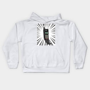 Retro Cellphone (black print) Kids Hoodie